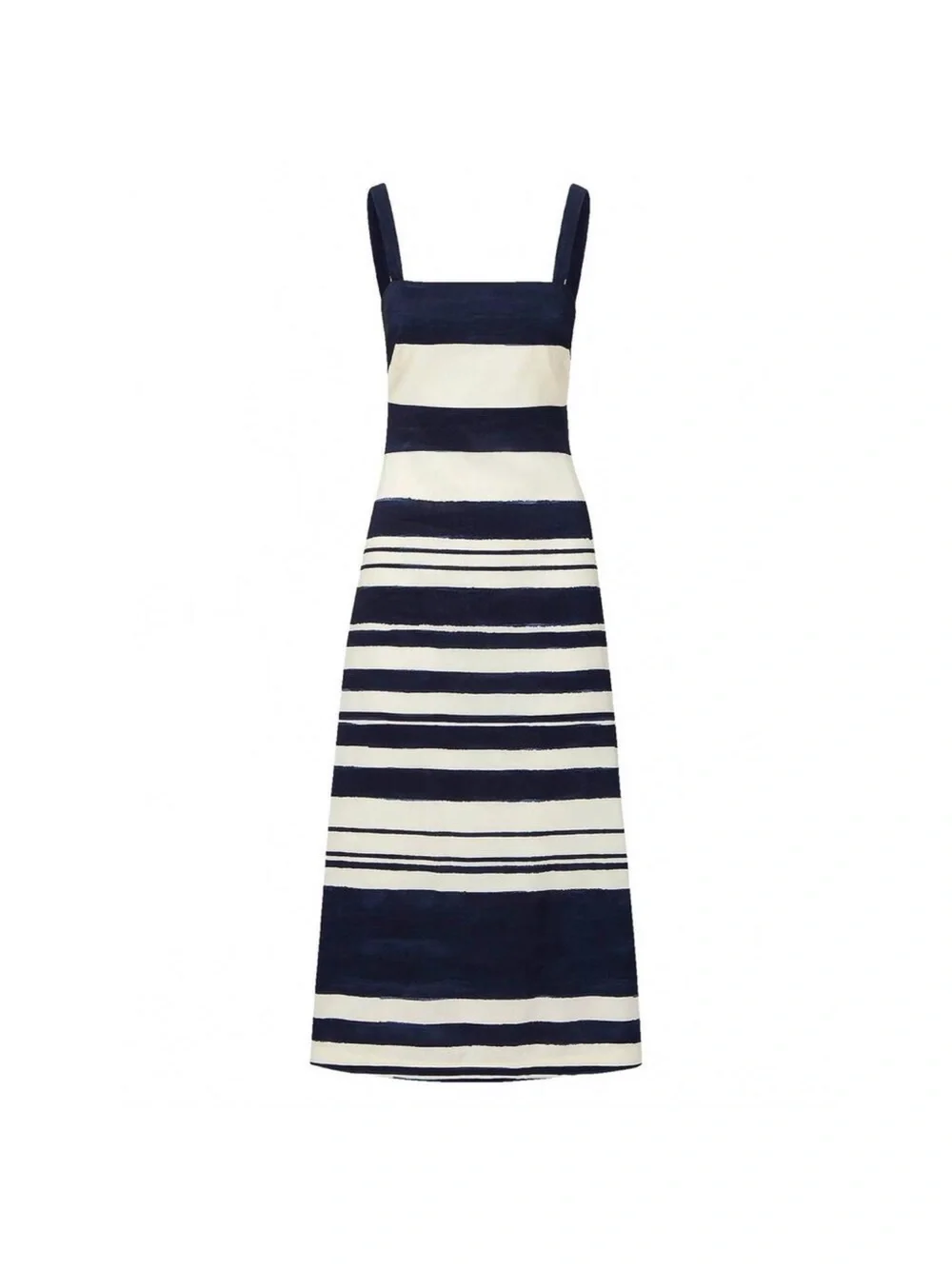 Veronica Beard Navy & White Striped Midi Maxi Dress - Picture 4 of 5
